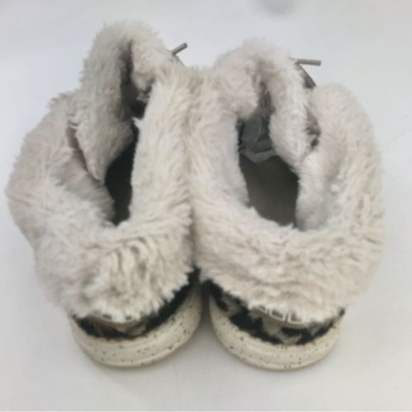 Hey Dude BRITT Tan Tweed Leopard Heel Fur Lined Lace Up Shoes - Picture 6 of 13